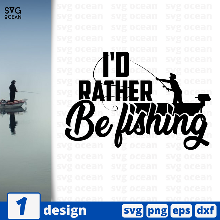 I'd rather be fishing SVG vector bundle - Svg Ocean