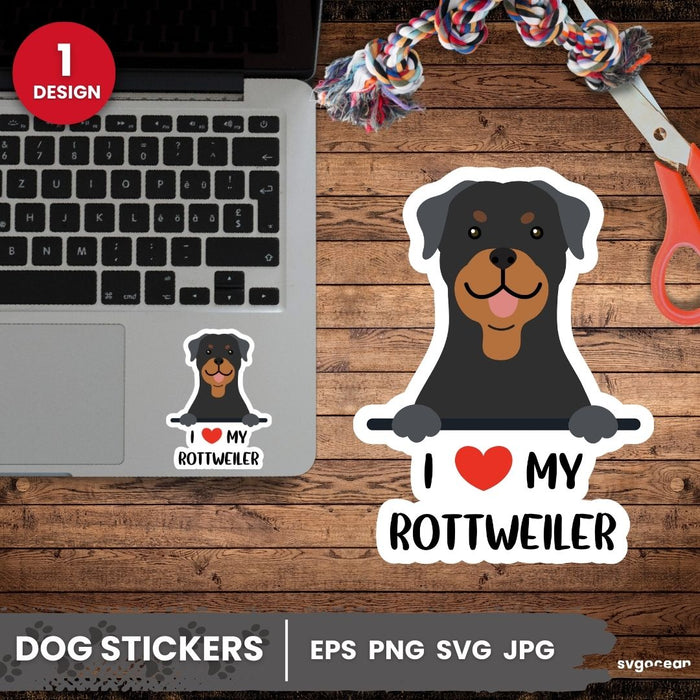 Rottweiler Sticker SVG - svgocean