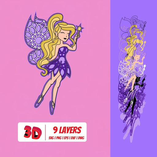 3D Fairy 1 SVG Cut File - Svg Ocean