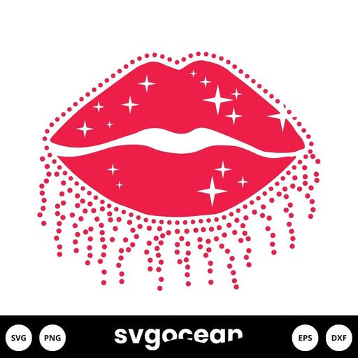 Glitter Lips Svg - Svg Ocean