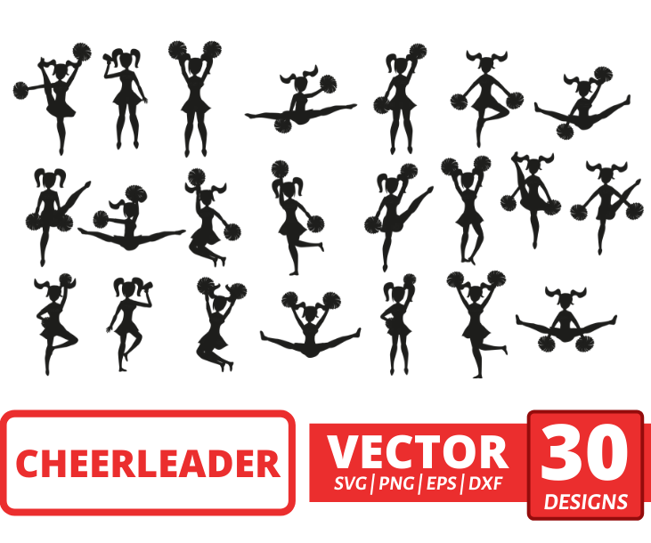 Cheerleader silhouette svg