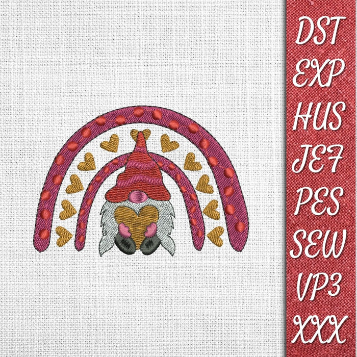 Valentines Rainbow Embroidery Designs - Svg Ocean