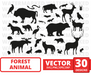 Forest animal silhouette svg