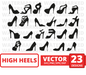 High heels silhouette svg