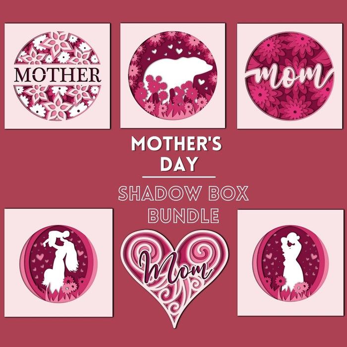 3D Mothers Day Shadow Box - Svg Ocean