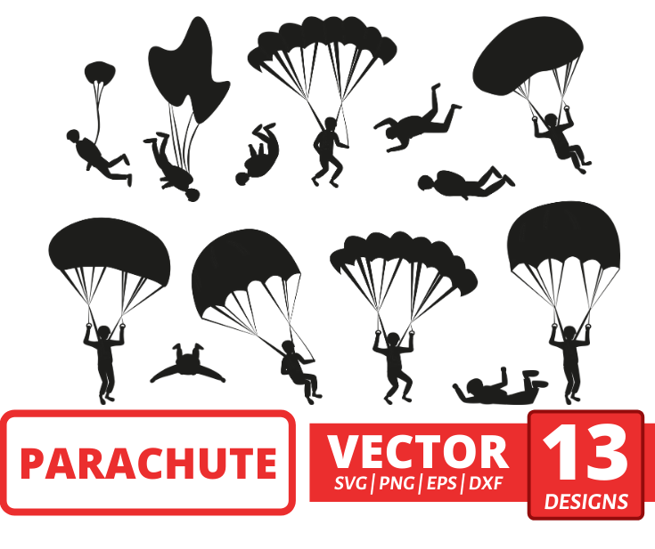Parachute silhouette svg