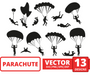Parachute silhouette svg