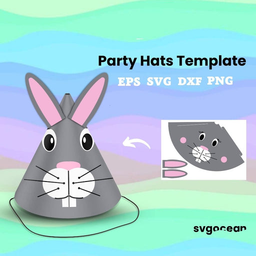 Hare Party Hat Cut File - Svg Ocean