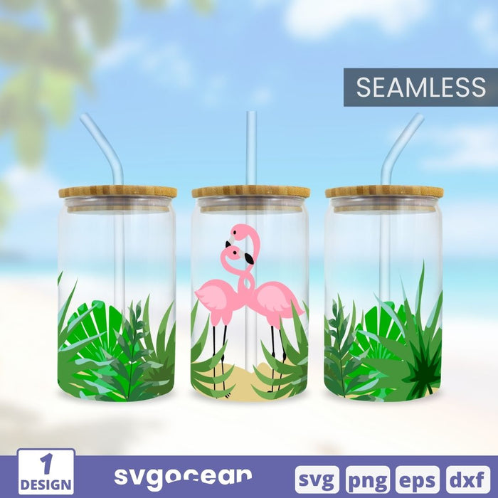 Flamingo Pattern Wrap SVG - Svg Ocean