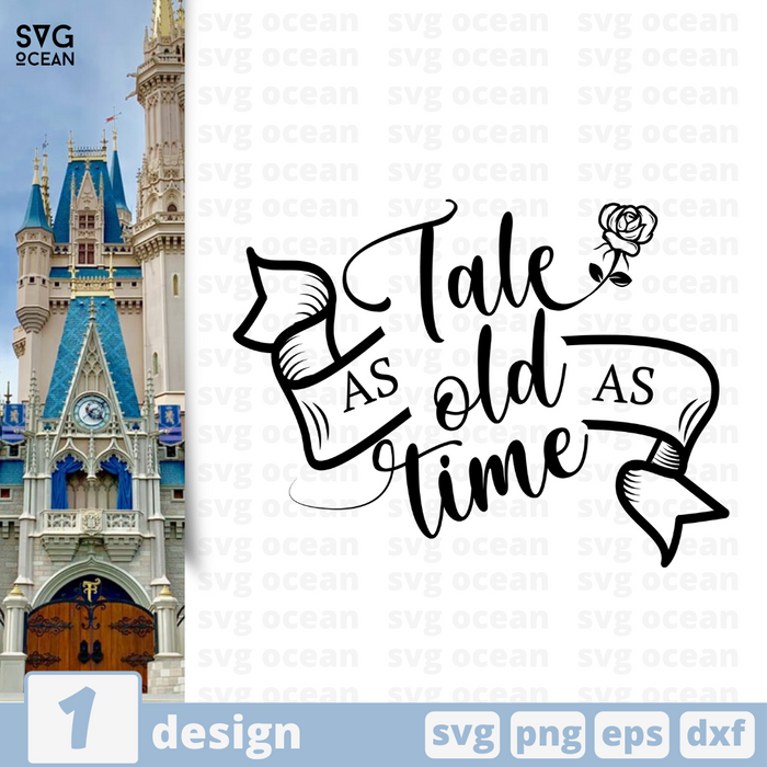 Free Tale as old as time svg