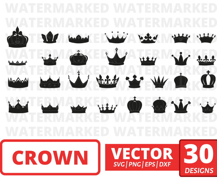 Crowns silhouette svg