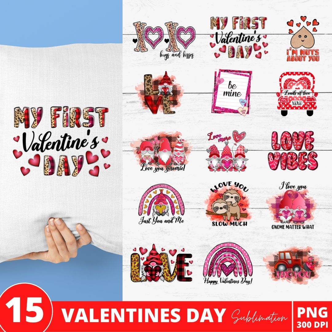 Valentines Day Sublimation Bundle vector for instant download - Svg ...