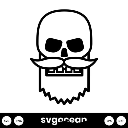 Bearded Skull SVG - Svg Ocean