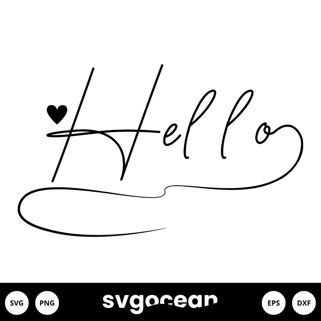 Hello Svg vector for instant download - Svg Ocean — svgocean