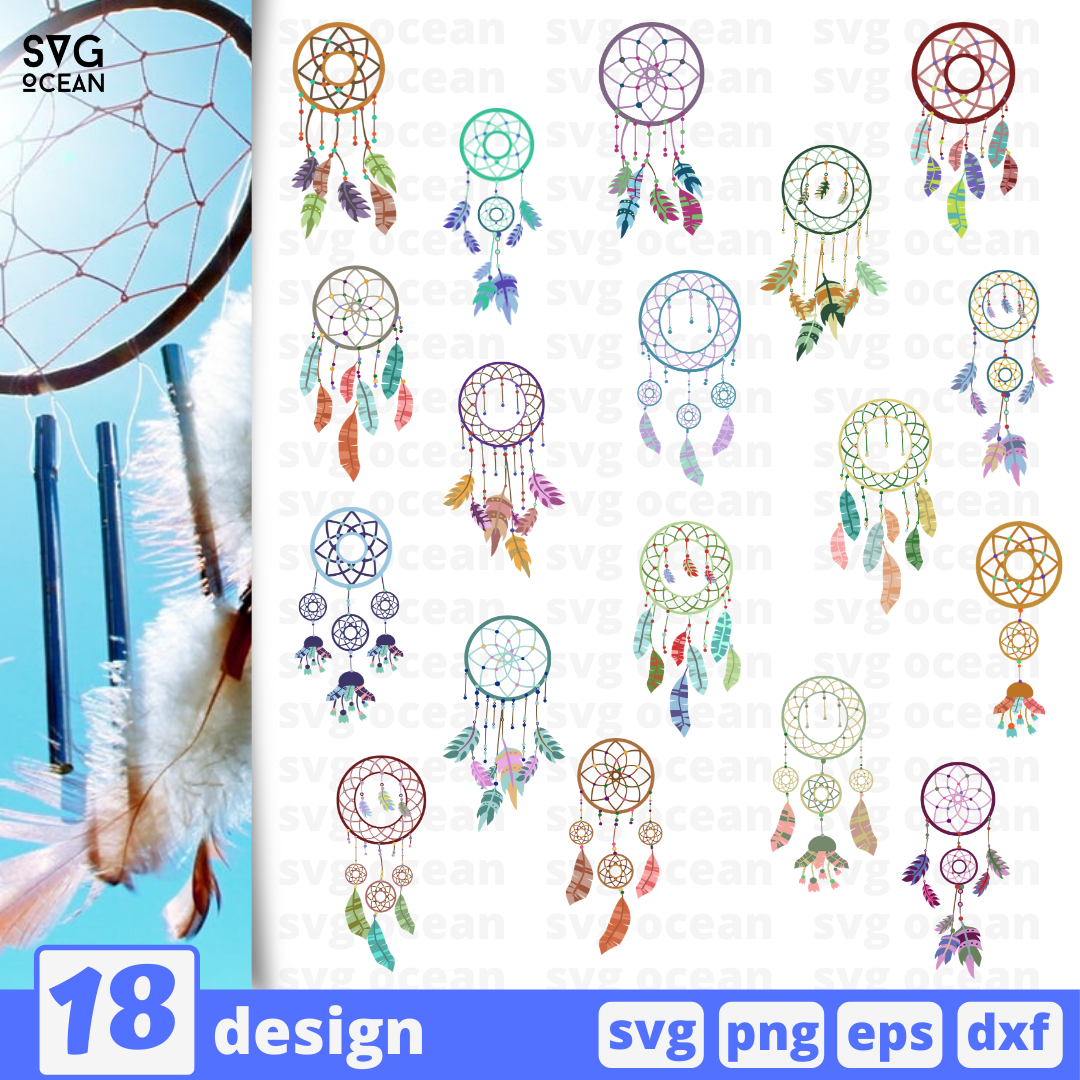 Dreamcatcher SVG bundle vector for instant download - Svg Ocean — svgocean