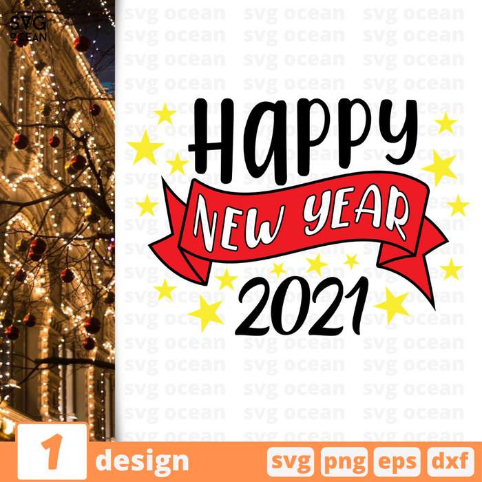 Happy New Year 2021 SVG vector bundle - Svg Ocean