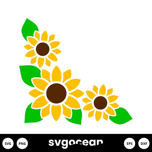 Sunflower Border SVG - Svg Ocean