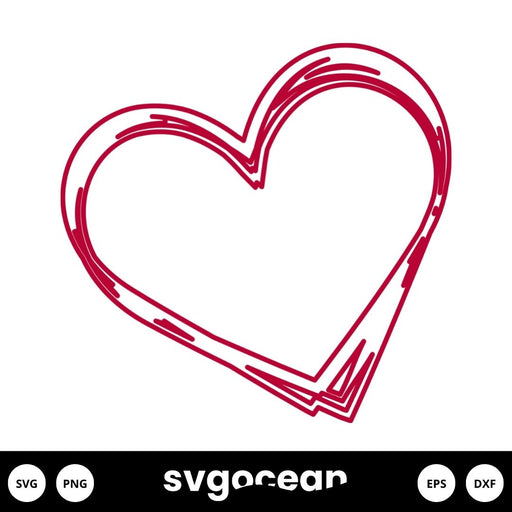 Heart Outline SVG - Svg Ocean