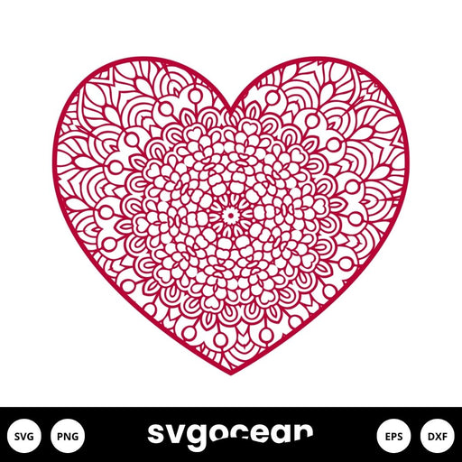 Heart Mandala SVG Free - Svg Ocean