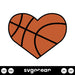 Basketball Heart SVG - Svg Ocean