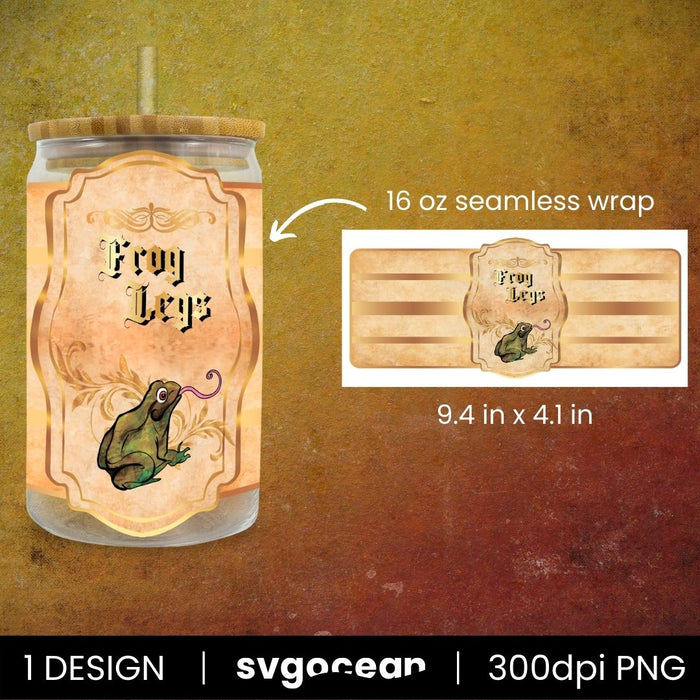 Frog Legs Can Glass PNG - Svg Ocean