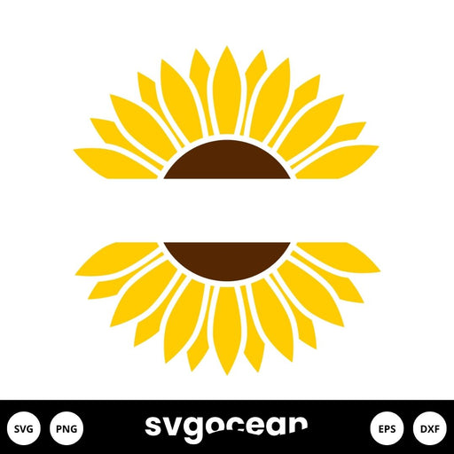Sunflower Monogram SVG Free - Svg Ocean
