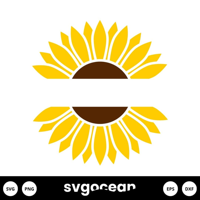 Sunflower Monogram Svg