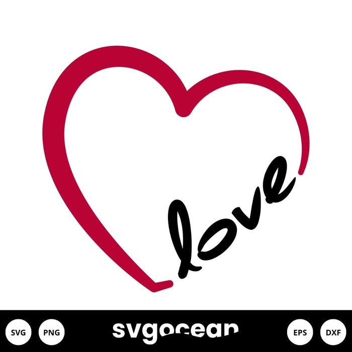 Heart Love SVG - Svg Ocean