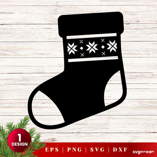 Christmas Sock Printable - Svg Ocean