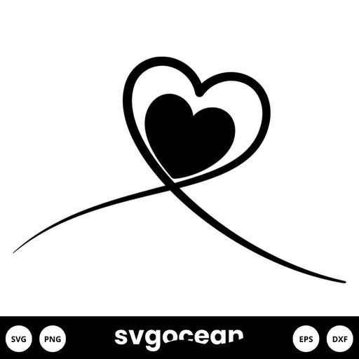 Heart Line SVG - Svg Ocean