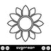 Sunflower Outline SVG - Svg Ocean