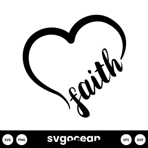 Heart Faith SVG - Svg Ocean