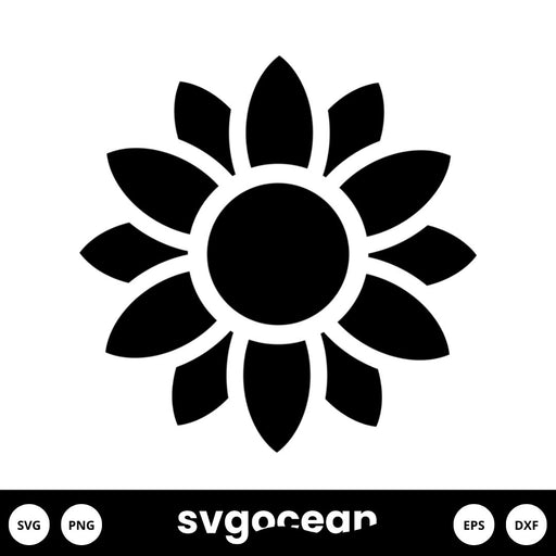 Sunflower Silhouette SVG - Svg Ocean