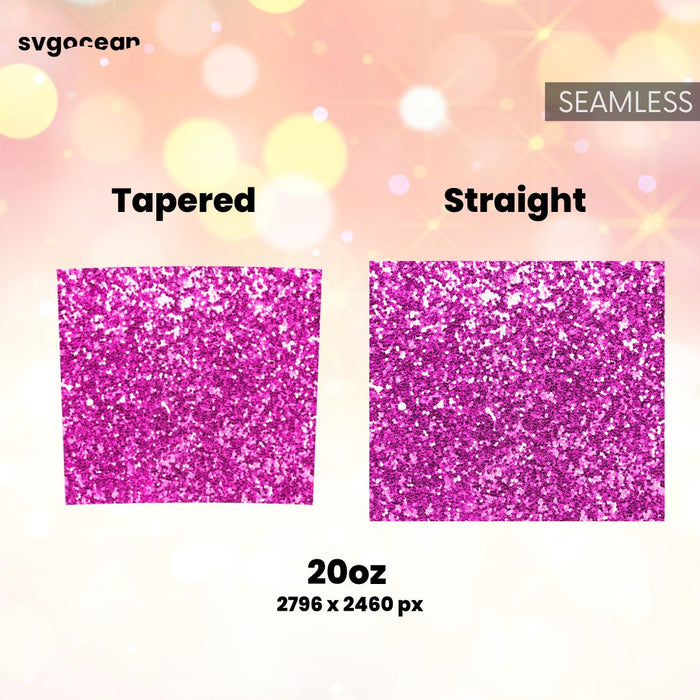 Pink Glitter Tumbler - Svg Ocean