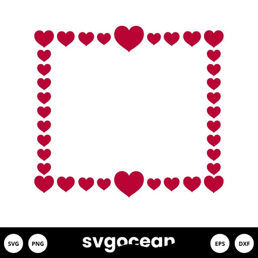 Heart Border SVG - Svg Ocean