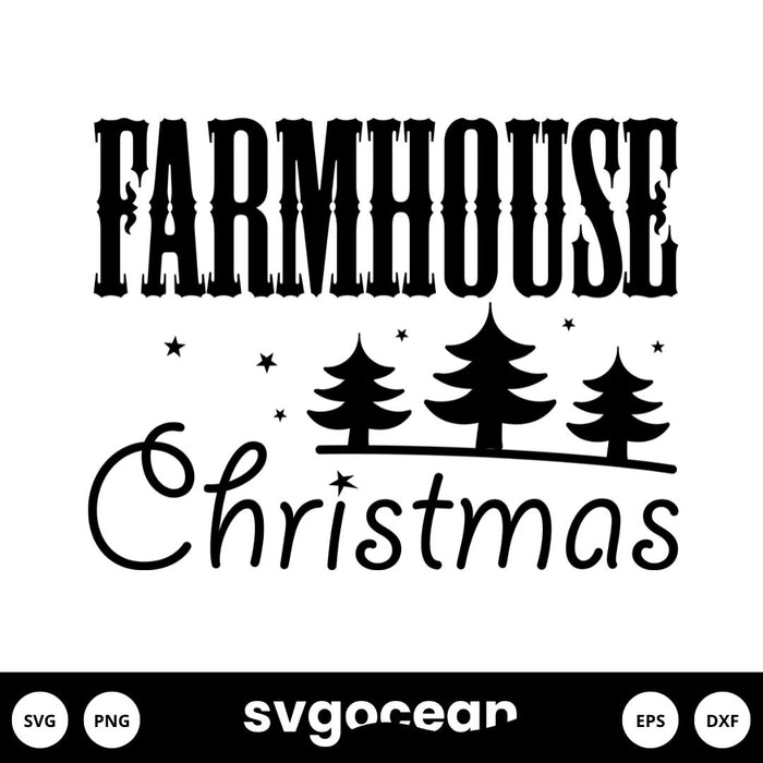 Farmhouse Christmas Svg - Svg Ocean