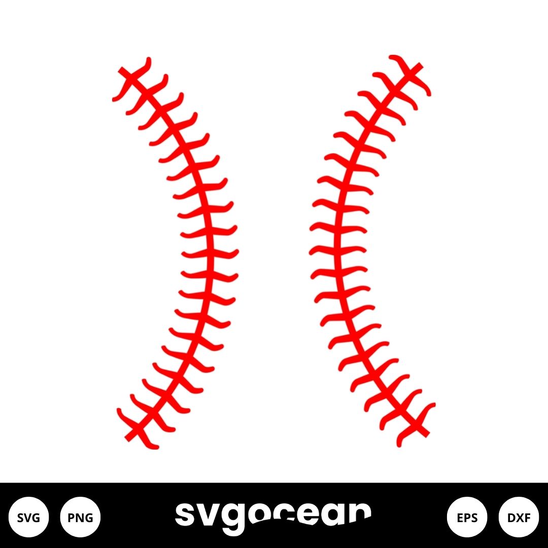 Baseball Stitch SVG vector for instant download - Svg Ocean — svgocean