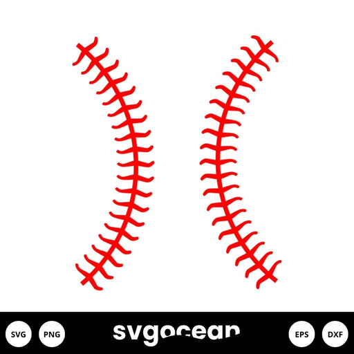 Baseball Stitch SVG - Svg Ocean