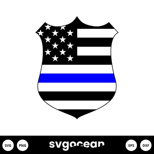Police Flag SVG Free - Svg Ocean