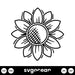 Sunflower SVG Black And White - Svg Ocean