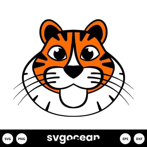 Tiger Head Svg - Svg Ocean