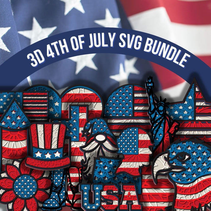 3D 4th of July SVG Bundle - Svg Ocean