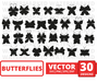 Butterflies silhouette svg