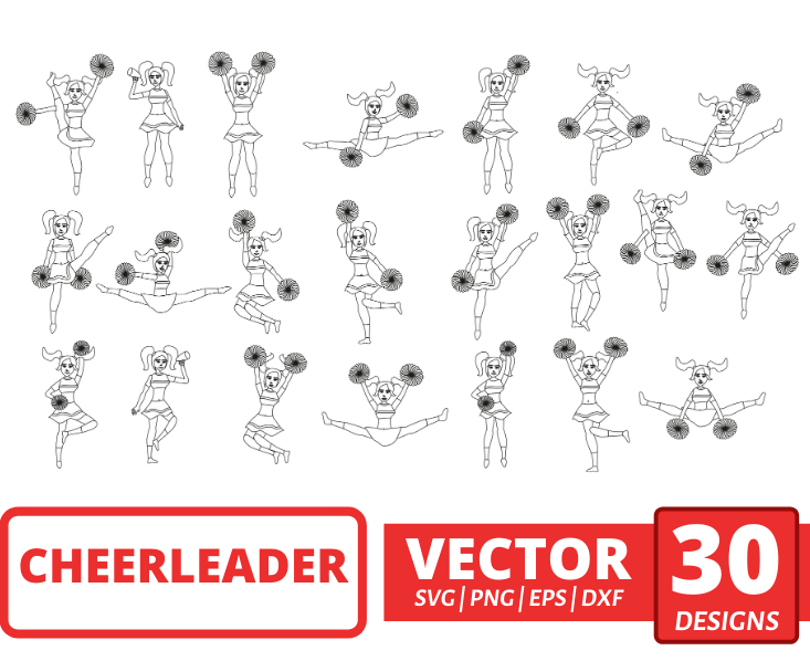 Cheerleader outline svg