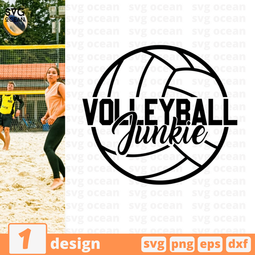 Volleyball Junkie SVG vector bundle - Svg Ocean