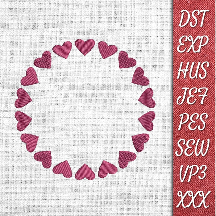 Valentines Monogram 5 Embroidery Designs - Svg Ocean