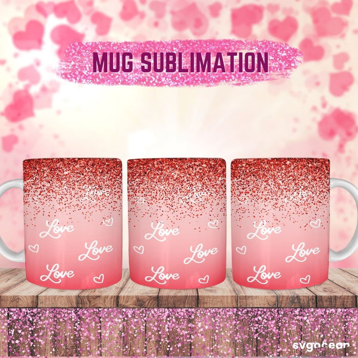 Mug Sublimation Valentines Day Wrap - svgocean