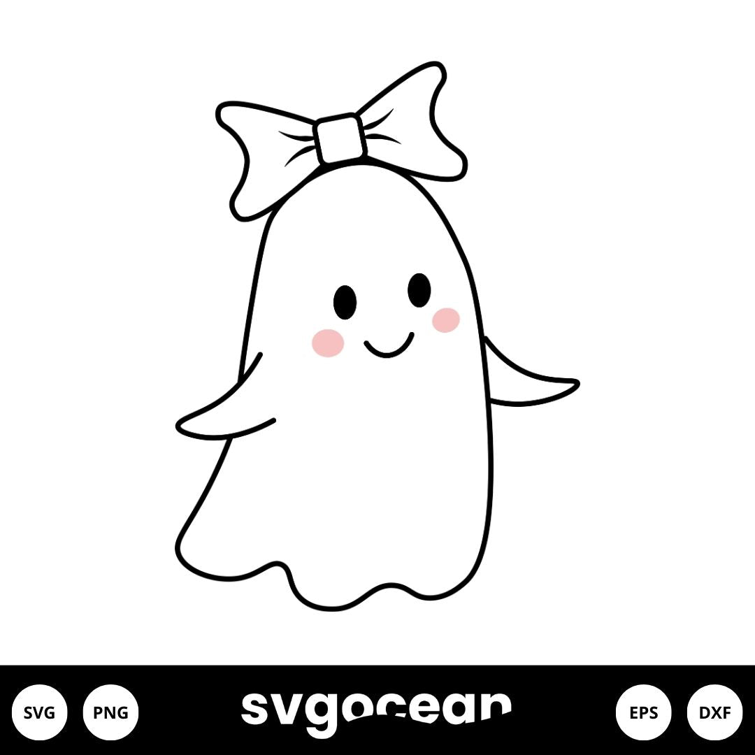 Cute Ghost Svg vector for instant download - Svg Ocean — svgocean