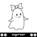 Cute Ghost Svg - Svg Ocean