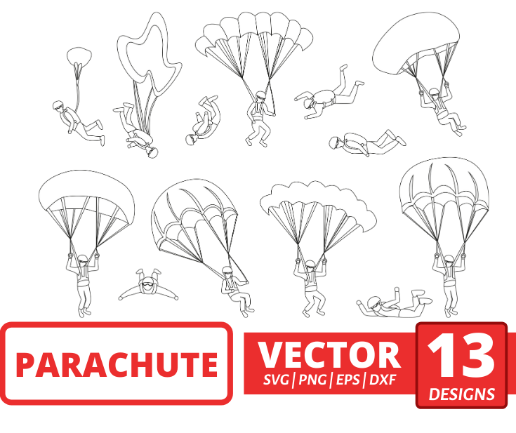 Parachute outline svg